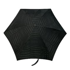 Black Crocodile Skin Mini Folding Umbrellas by LoolyElzayat