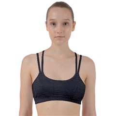 Black Crocodile Skin Line Them Up Sports Bra by LoolyElzayat