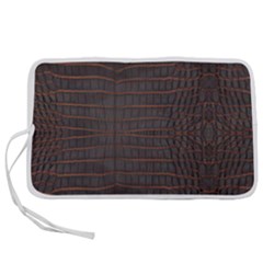 Chestnut Nile Crocodile Skin Pen Storage Case (s) by LoolyElzayat