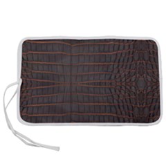 Chestnut Nile Crocodile Skin Pen Storage Case (m) by LoolyElzayat