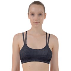 Black Alligator Skin Line Them Up Sports Bra by LoolyElzayat