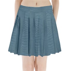 Turquoise Alligator Skin Pleated Mini Skirt by LoolyElzayat