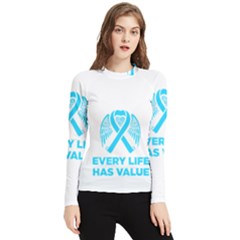 Child Abuse Prevention Support  Women s Long Sleeve Rash Guard by artjunkie