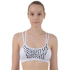  Black And White Seamless Cheetah Spots Line Them Up Sports Bra by LoolyElzayat