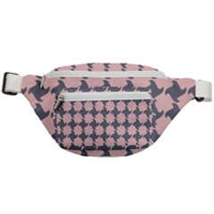 Retro Pink And Grey Pattern Fanny Pack by MooMoosMumma