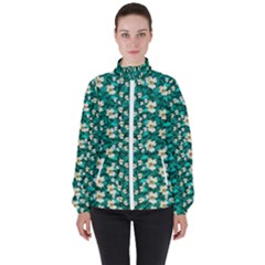 Cherry Blossom Forest Of Peace And Love Sakura Women s High Neck Windbreaker by pepitasart