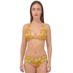 Citrus Gouache Pattern Double Strap Halter Bikini Set by EvgeniaEsenina