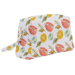 Citrus Gouache Pattern Wristlet Pouch Bag (large) by EvgeniaEsenina