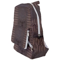 Brown Alligator Leather Skin Travelers  Backpack by LoolyElzayat