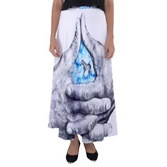 Hands Horse Hand Dream Flared Maxi Skirt by HermanTelo