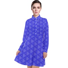 Blue-monday Long Sleeve Chiffon Shirt Dress by roseblue