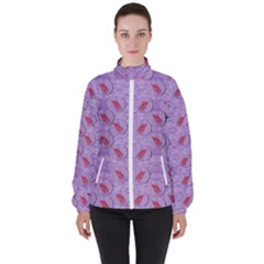 Tropical Flower Forest Of Ornate Colors Women s High Neck Windbreaker by pepitasart