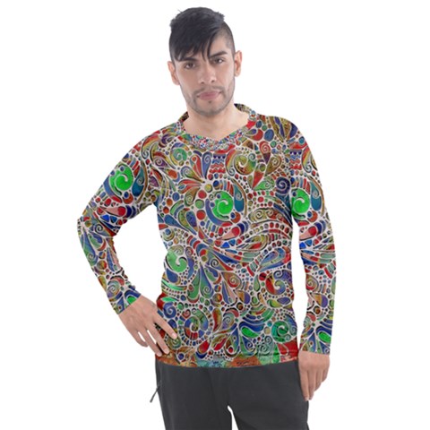 Pop Art - Spirals World 1 Men s Pique Long Sleeve Tee by EDDArt