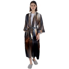 Geometry Diamond Maxi Satin Kimono by Sparkle