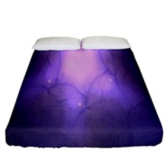 Violet Spark Fitted Sheet (queen Size) by Sparkle