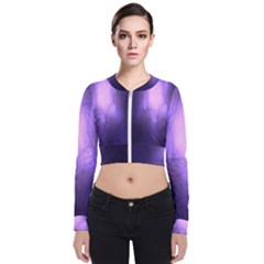 Violet Spark Long Sleeve Zip Up Bomber Jacket by Sparkle