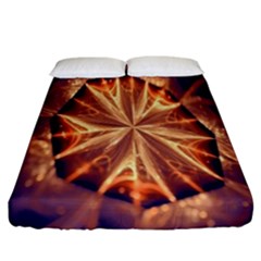 Sun Fractal Fitted Sheet (california King Size) by Sparkle