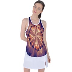 Sun Fractal Racer Back Mesh Tank Top by Sparkle