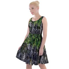 Green Glitter Squre Knee Length Skater Dress by Sparkle