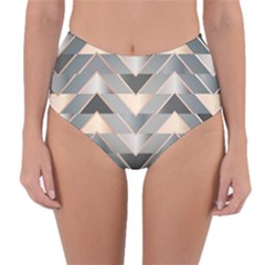 Modern Triangles Reversible High-waist Bikini Bottoms by LoolyElzayat