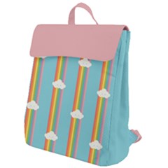 Happy Cloud With Rainbow 2 Flap Top Backpack by walala