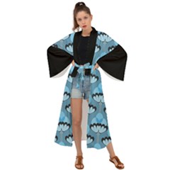 Blue Clouds Maxi Kimono by SpeakeasyFashion