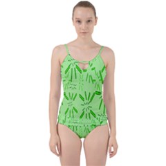 Electric Lime Cut Out Top Tankini Set by Janetaudreywilson