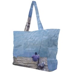 Senior Man Fishing At River, Montevideo, Uruguay001 Simple Shoulder Bag by dflcprintsclothing