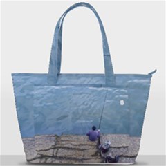 Senior Man Fishing At River, Montevideo, Uruguay001 Back Pocket Shoulder Bag  by dflcprintsclothing