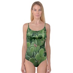 Green Cactus Camisole Leotard  by Sparkle