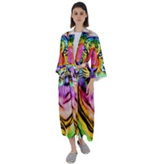 Rainbowtiger Maxi Satin Kimono by Sparkle