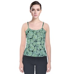 Realflowers Velvet Spaghetti Strap Top by Sparkle