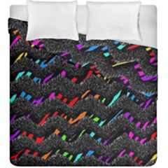 Rainbowwaves Duvet Cover Double Side (king Size) by Sparkle