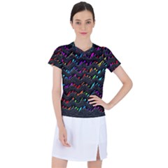 Rainbowwaves Women s Sports Top by Sparkle