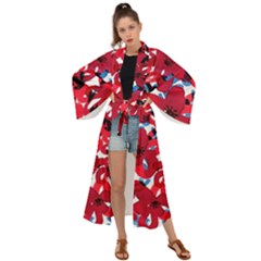 Handpaint Flowers Maxi Kimono by Sparkle