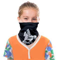 Cowgirl Barrel Racing A White Horse Face Covering Bandana (kids) by WayfarerApothecary