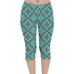 Tiles Velvet Capri Leggings  by Sobalvarro