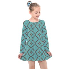 Tiles Kids  Long Sleeve Dress by Sobalvarro