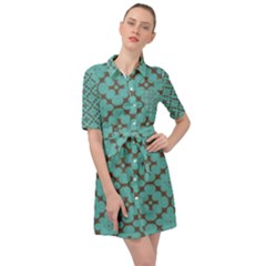 Tiles Belted Shirt Dress by Sobalvarro