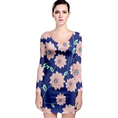 Floral Long Sleeve Bodycon Dress by Sobalvarro