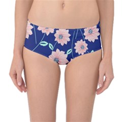 Floral Mid-waist Bikini Bottoms by Sobalvarro