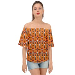 Halloween Off Shoulder Short Sleeve Top by Sparkle