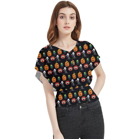 Halloween Butterfly Chiffon Blouse by Sparkle