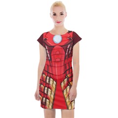 Superhero Cap Sleeve Bodycon Dress by walala