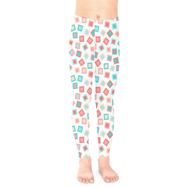 Aqua coral Kids  Leggings