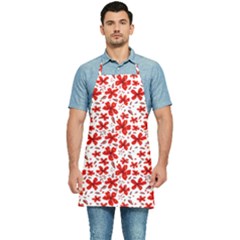 Red Flowers Kitchen Apron by CuteKingdom