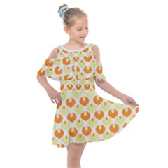 Saffron Kids  Shoulder Cutout Chiffon Dress by CuteKingdom