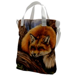 Fox Canvas Messenger Bag by ArtByThree