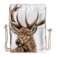 Stag Drawstring Bag (large) by ArtByThree