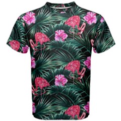 Pink Flamingo Men s Cotton Tee by goljakoff